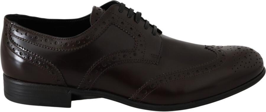 Dolce & Gabbana Vrouwen bruin leer Broques Oxford Wingtip Schoenen
