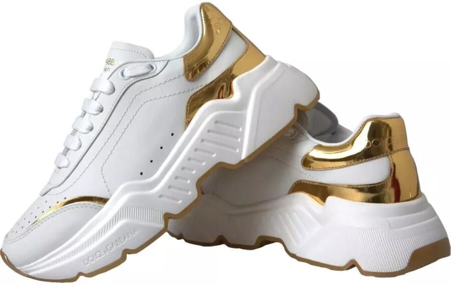Dolce & Gabbana White Gold DAYMASTER Leren Sneakers voor Heren