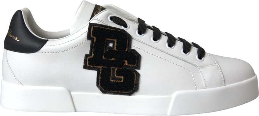 Dolce & Gabbana Witte Leren DG Logo Casual Lage Sneakers Schoenen