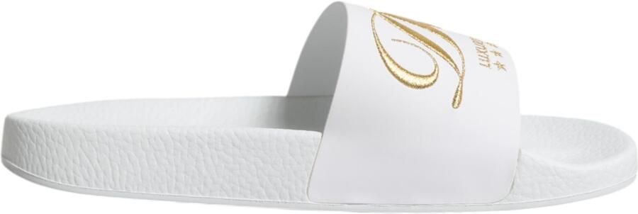 Dolce & Gabbana Witte Leren Slippers Sandalen Strandmode Schoenen