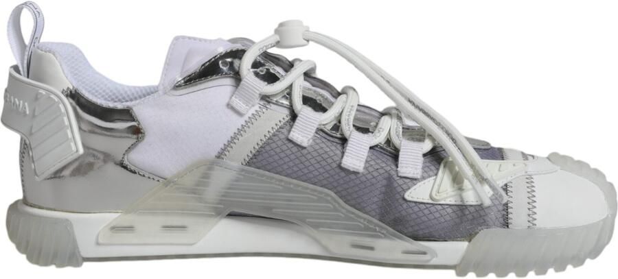 Dolce & Gabbana Witte Zilveren Lage NS1 Sneakers Schoenen