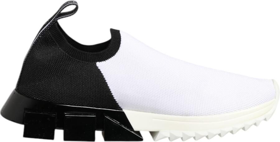 Dolce & Gabbana Witte Zwarte Lage Sorrento Sneakers Schoenen