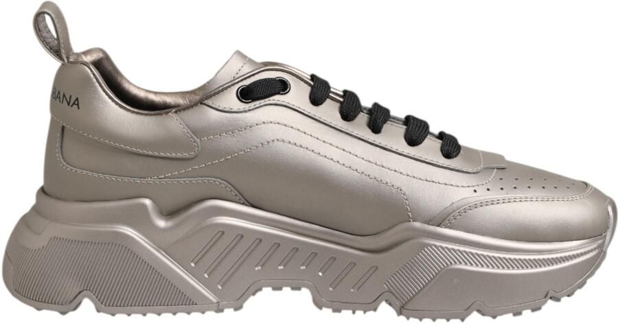 Dolce & Gabbana Zilveren DAYMASTER Leren Sneakers Voor Heren
