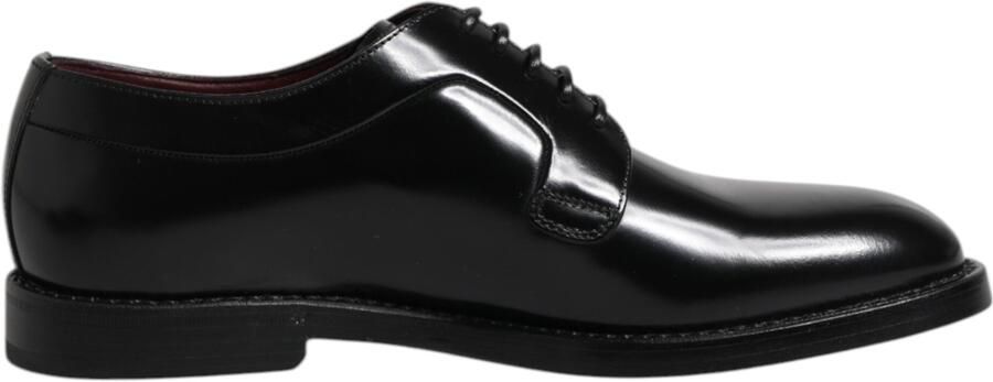 Dolce & Gabbana Zwarte Leren Veterschoenen Derby Formele Schoenen