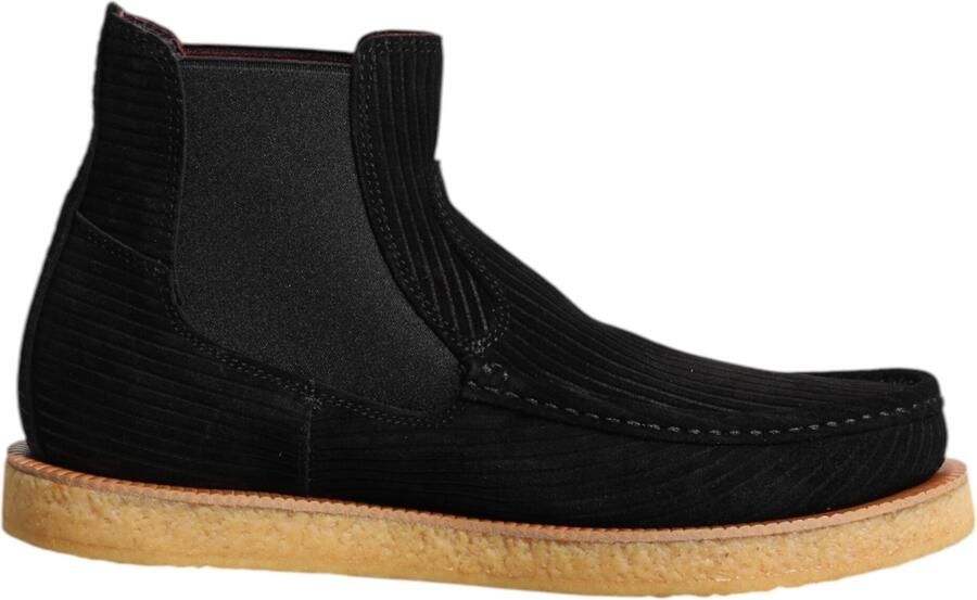 Dolce & Gabbana Zwarte Kalfsuède Instap Enkellaarsjes schoenen