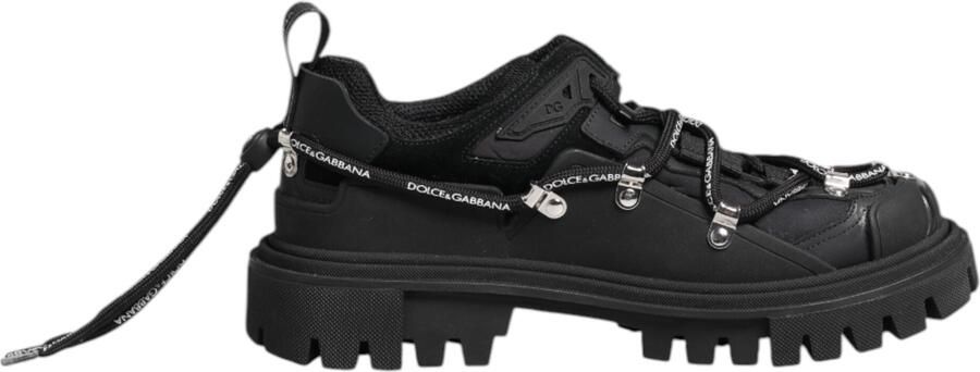 Dolce & Gabbana Zwarte Lage Veterschoenen voor Trekking