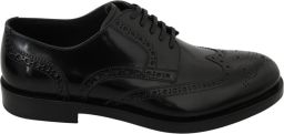 Dolce & Gabbana Zwarte Leren Derby Formele Brogueschoenen