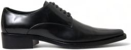 Dolce & Gabbana Zwarte Leren Veterschoenen Formele Flats