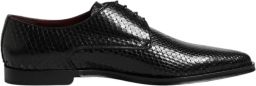 Dolce & Gabbana Zwarte Leren Veterschoenen Heren Derby Shoes