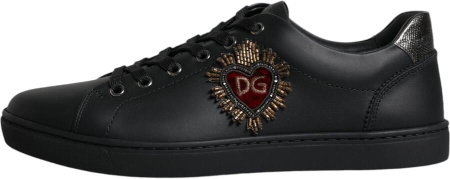 Dolce & Gabbana Zwarte Londen Heilige Hart Heren Sneakers Schoenen