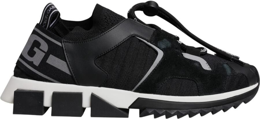 Dolce & Gabbana Zwarte Mesh Sorrento Trekking Sneakers Schoenen