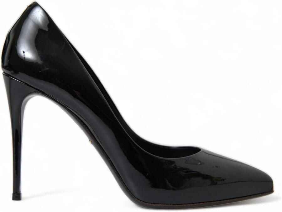 Dolce & Gabbana Zwarte Patenten Leren Hakken Schoenen