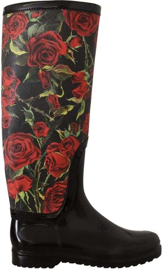 Dolce & Gabbana Zwarte Polyvinyl Regenlaarzen