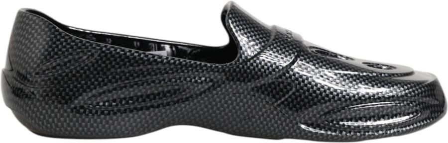 Dolce & Gabbana Zwarte Rubber Slippers Lage Sneakers Schoenen