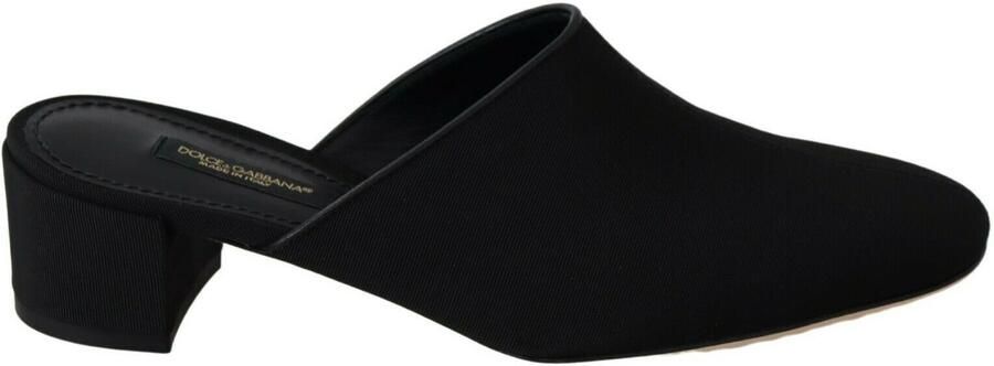 Dolce & Gabbana Zwarte Sleehak Sandal
