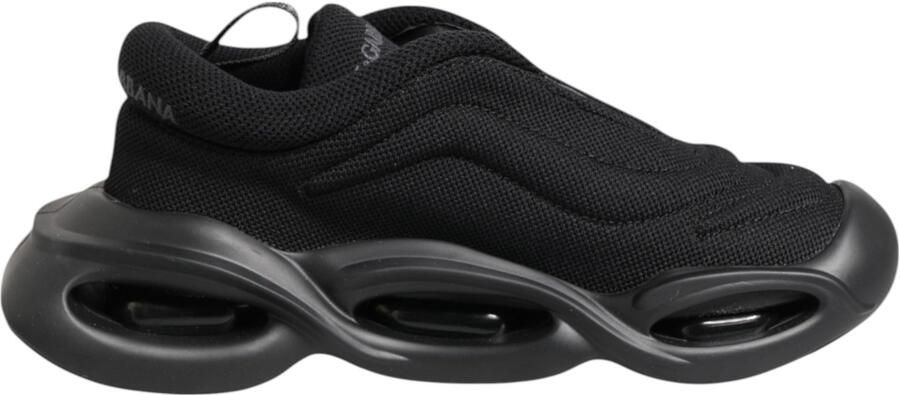 Dolce & Gabbana Zwarte Slip On Lage Top Golf Sneakers Schoenen