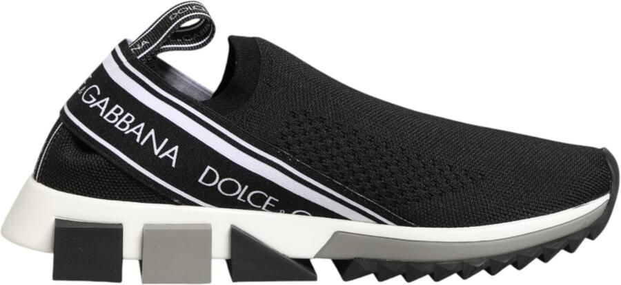 Dolce & Gabbana Zwarte Slip On Sorrento Lage Sneakers Schoenen