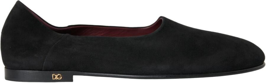 Dolce & Gabbana Zwarte Suède Instappers Formele Schoenen