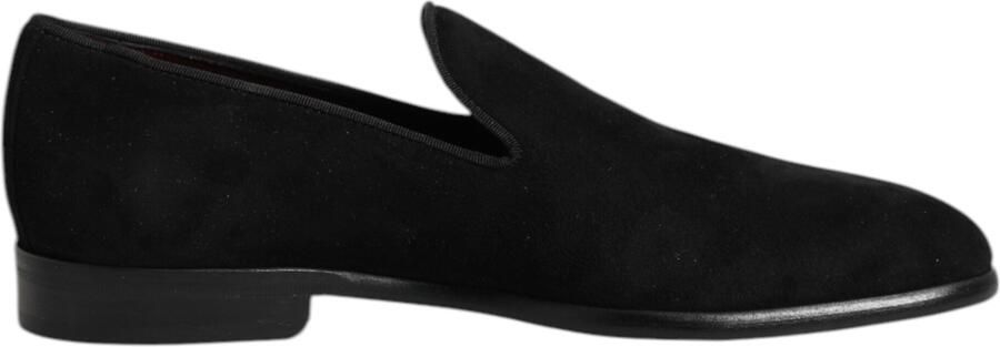 Dolce & Gabbana Zwarte Suède Instapschoenen Formele Schoenen