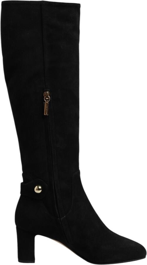 Dolce & Gabbana Zwarte Suède Leren Kniehoge Boots Schoenen