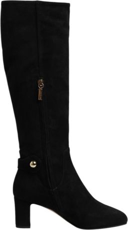 Dolce & Gabbana Zwarte Suède Leren Kniehoge Boots Schoenen