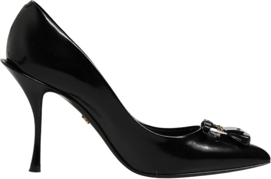 Dolce & Gabbana Zwarte Tas Versierde Hakken Pumps Schoenen