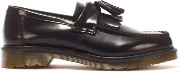 Dr. Martens adrian polished smooth black loafers unisex