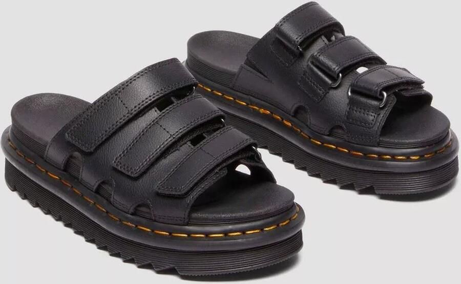 Dr. Martens Raine Athena Leren Zwarte Slippers Voor Dames