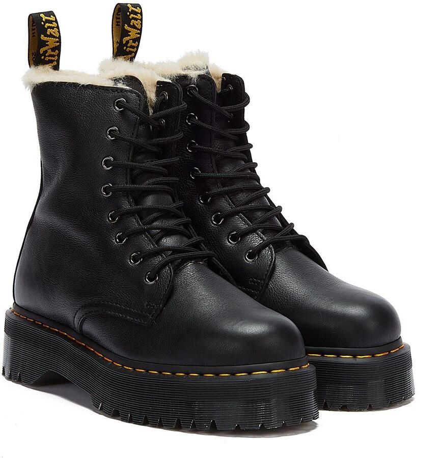 Dr. Martens Shop Voor Jadon Pisa Gevoerde Dames Zwarte Laarzen