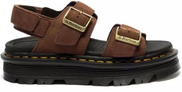 Dr. Martens zebzag sandal sepia brown plateau sandalen dames
