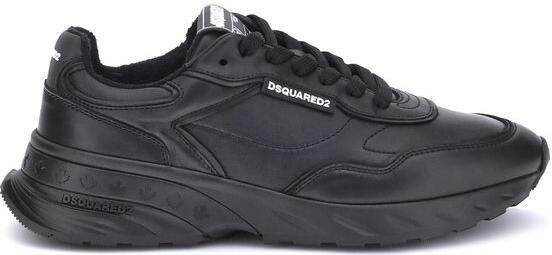 Dsquared2 Dsquared² Zwarte Kalfsleren Bos Taurus Athletische Sneakers