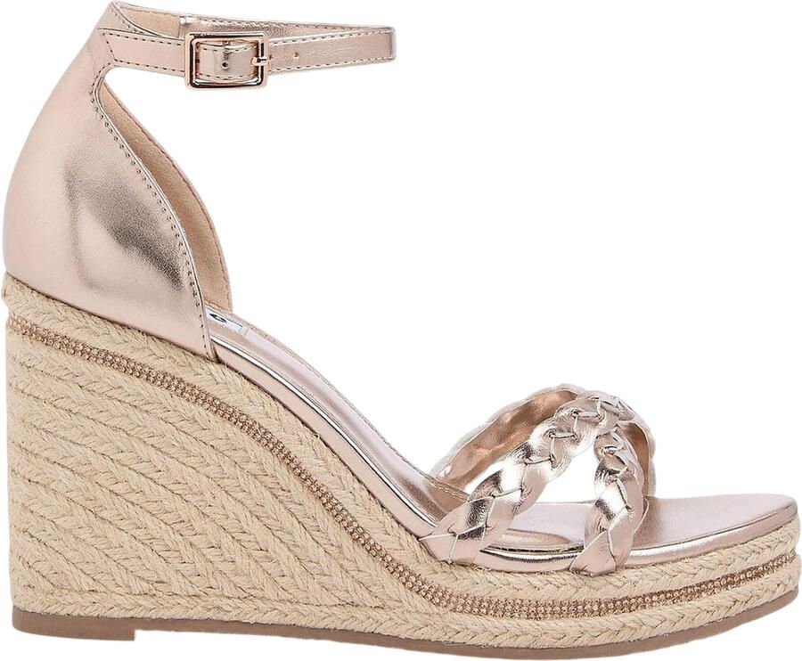 Dune London Dames Khai gevlochten sleehakken (Roze Goud)
