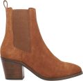 Dune London Dames Pasil Leren Blokhak Laarzen (Tan) - Cognac
