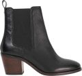 Dune London Dames Pasil Leren Blokhak Laarzen (Zwart) - Zwart