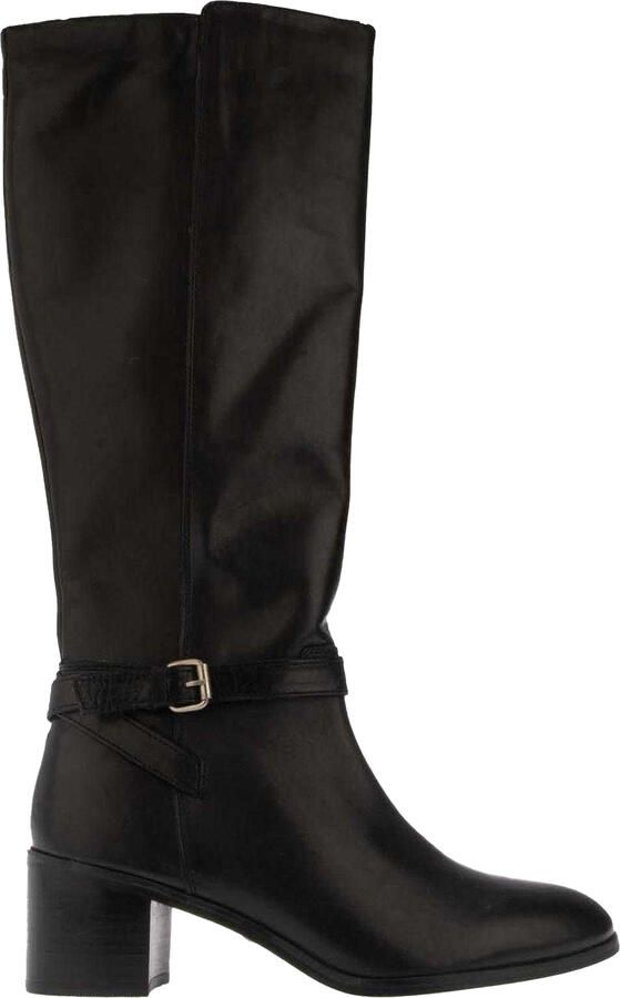 Dune London Dames Trusti Casual Leren Kniehoge Laarzen (Zwart)
