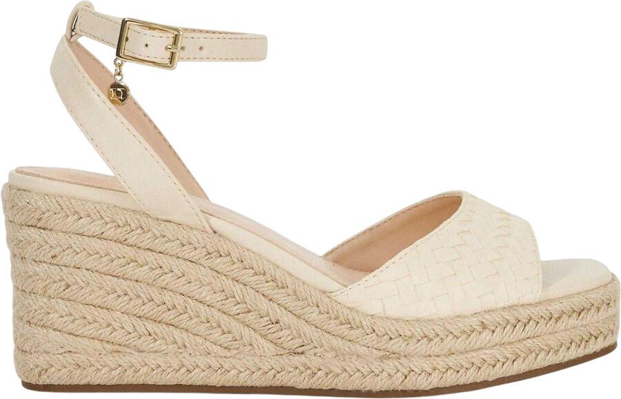 Dune London Espadrille-sandalen met hoge sleehak voor dames van het merk Kerries (Gebroken wit)