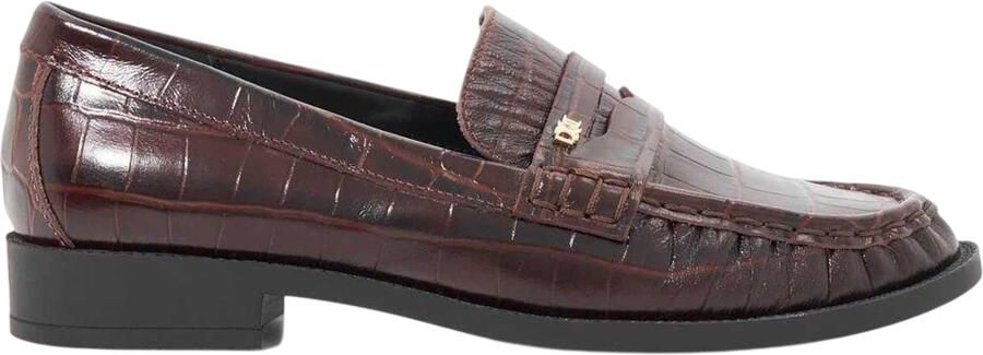 Dune London Galex leren penny loafers voor dames (Bruin)