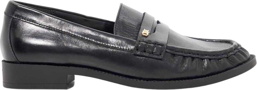 Dune London Galex leren penny loafers voor dames (Zwart)