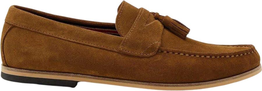 Dune London Heren Bart Suede Loafers (Tan)
