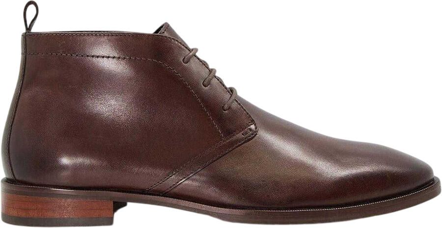 Dune London Heren Mervin Leren Chukka Laarzen met Lage Hak (Bruin)