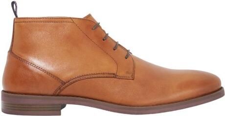 Dune London Heren Minato Leren Veterschoenen Enkellaarsjes (Tan)