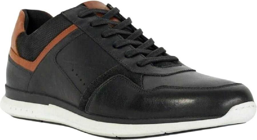 Dune London Torben leren sneakers voor heren (Zwart)