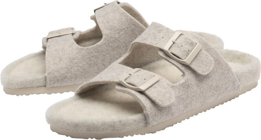 Dunlop Dames Nepbont Dubbele Gespslippers Open Teen -8