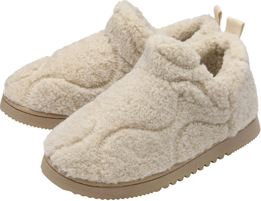 Dunlop Dames Teddy Fleece Volledige Slippers Havermout Taupe Comfortabel VK 3-8
