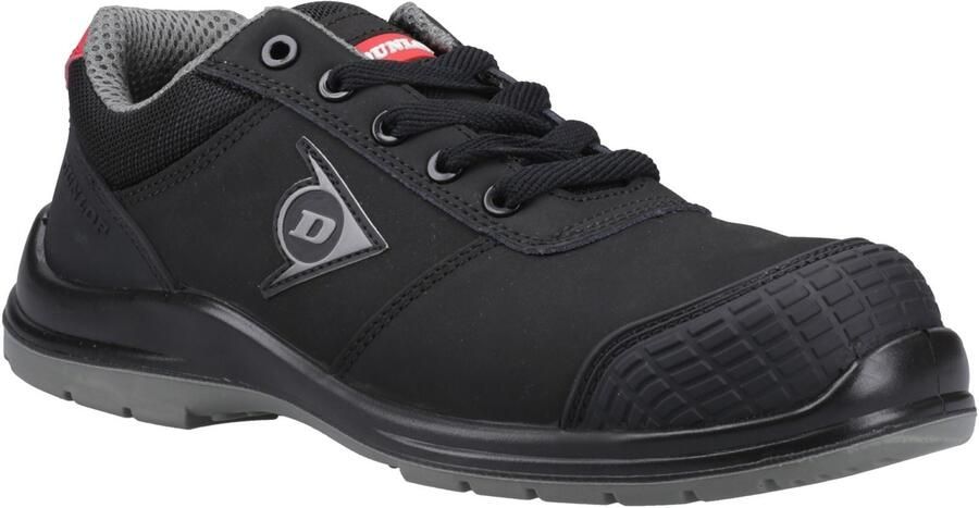 Dunlop First One Adv-Evo Lage Nubuck Veiligheidsschoenen voor Mannen Zwart Rood