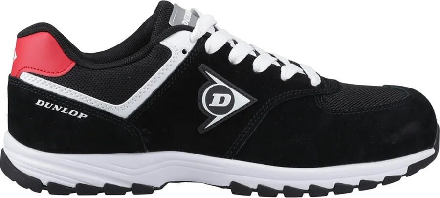 Dunlop Heren Arrow Leren Veiligheidsschoenen (Zwart rood wit)