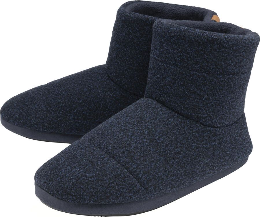 Dunlop Heren Binnenboot Slippers Geheugenschuim Thuis Kamer Slaapkamer Harde Zool Geweldig Cadeau voor Hem Marineblauw