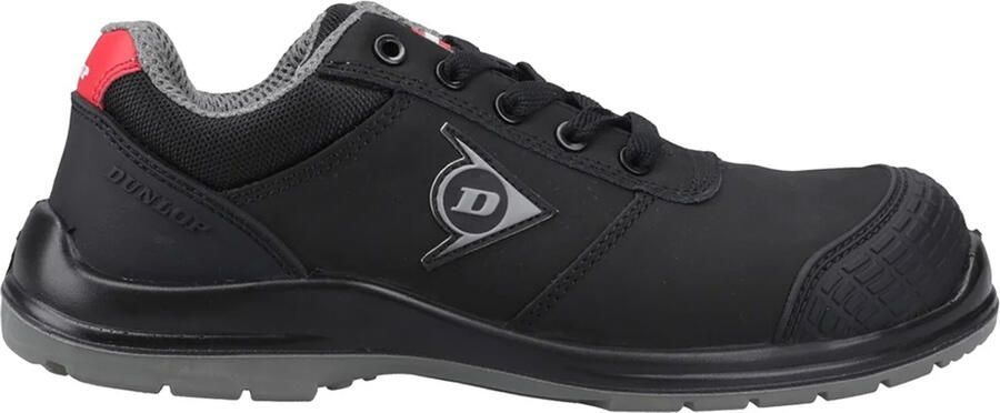 Dunlop Heren First One Adv-Evo Action Leren Lage Veiligheidsschoenen (Zwart Rood)