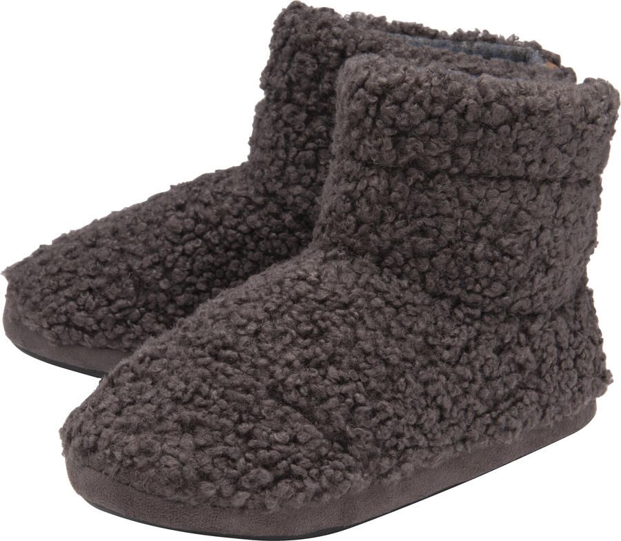 Dunlop Heren Fuzzy Sherpa Geheugen Schuim Slippers (8 Antraciet)