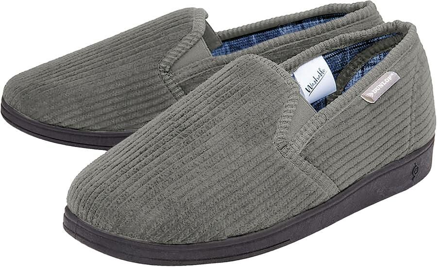 Dunlop Heren Pantoffels met Tartan Voering en Geheugenfoam